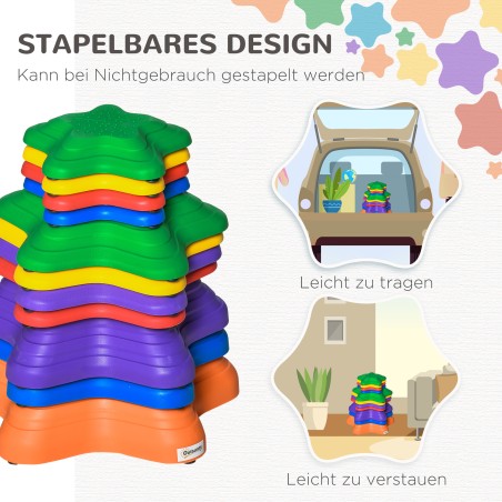 Tasakaalukivide komplekt lastele – 11 libisemiskindlat kivi