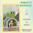 Roheline krokodillikujuline mängutunnel lastele