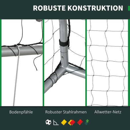 Ilmastikukindel jalgpallivärav 300 × 200 × 120 cm