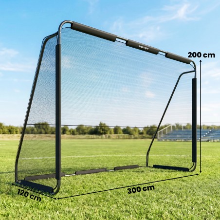 Suur jalgpallivärav 300 × 200 cm rebenemiskindla võrguga