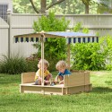 Puidust laste liivakast reguleeritava varikatusega