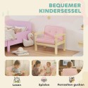 Roosa laste tugitool puidust jalgadega