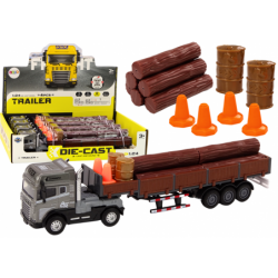Wood Truck Truck Trailer 1:24 Wood Logs Sounds...