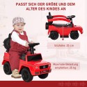 Punane 3-ühes pealesõiduauto tõukekangi ja rooliga