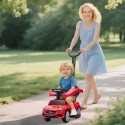 2-in-1 laste tõukeauto lükkesanga ja turvapiirdega