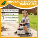 Kreemvalge-pruun dinosauruse disainiga laste tõukeauto