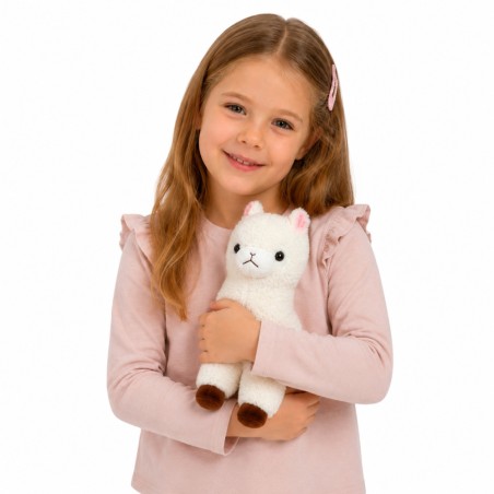 Valge pehme alpaka 28 cm