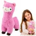 Roosa pehme alpaka 28 cm – pehme mänguasi