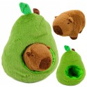 Roheline 2-in-1 pehme avokaado kapibaraga, 35 cm