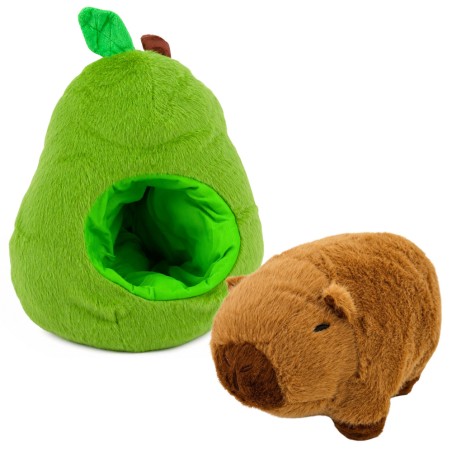 Roheline 2-in-1 pehme avokaado kapibaraga, 35 cm