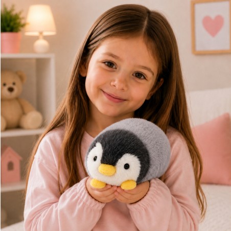 Penguin Soft pehme pingviin, valge ja hall, 16 cm