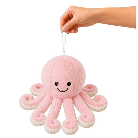Roosa pehme kaheksajalg iminapaga, 16 cm