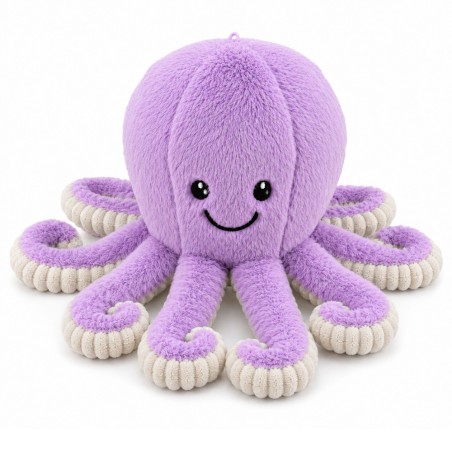 Lilla pehme kaheksajalg elastsete kombitsatega, 30 cm