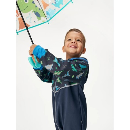 Softshell kombinesoon, tumesinine/dino