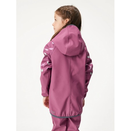 Laste softshell jope fliisvoodriga Slim, plum-bonbons