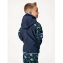 Laste softshell jope fliisvoodriga Slim, tumesinine-dino