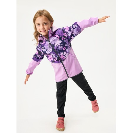 Laste softshell jope fliisvoodriga Slim, helelilla-lilled