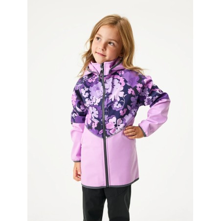 Laste softshell jope fliisvoodriga Slim, helelilla-lilled