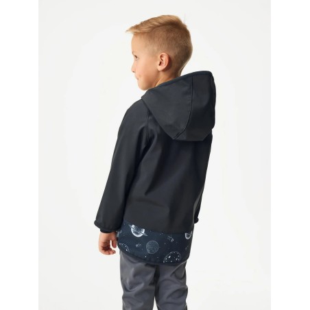 Laste softshell jope fliisvoodriga Basic, must/planeedid