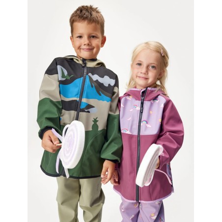 Laste softshell jope fliisvoodriga Basic, vulkaan