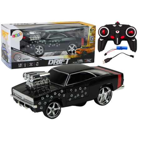 Must kaugjuhitav driftiauto Drift 360 1:18
