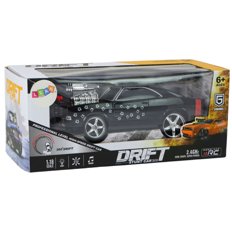Must kaugjuhitav driftiauto Drift 360 1:18