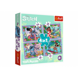 Pusle 4in1 Crazy Day Lilo ja Stitch Trefl 34633