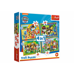 Pusle 4in1 Holiday Paw Patrol Trefl 34395