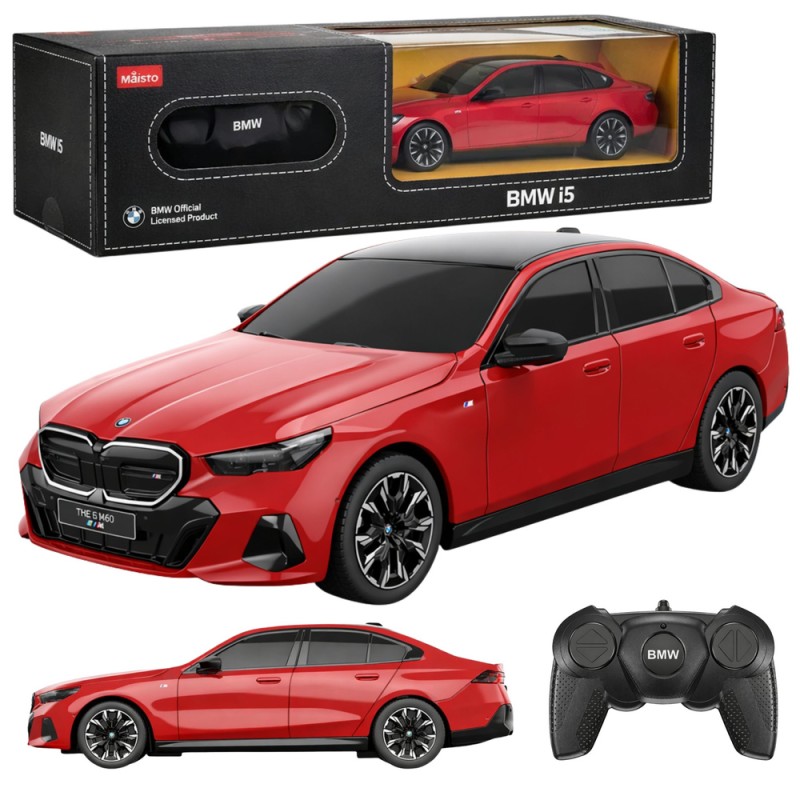 Rastar BMW i5 puldiga mudelauto 1:24, punane