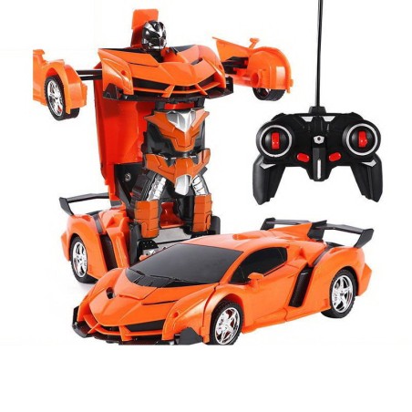 Oranž puldiga transformeeruv robotauto 2in1