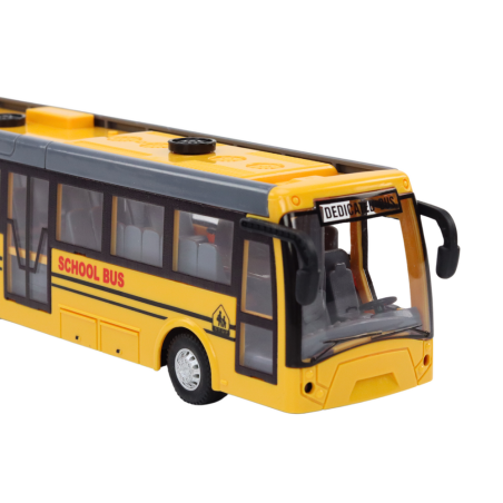 Kollane kaugjuhitav liigendkoolibuss 1:32