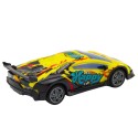 Kollane kaugjuhitav sportauto LED-tuledega 1:22