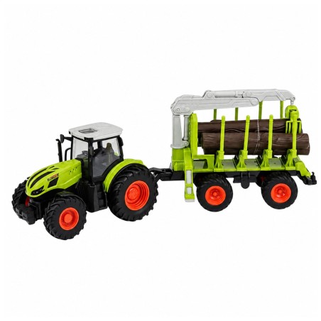 RC-kaugjuhitav traktor metsahaagise ja palgihaaratsiga, 1:24