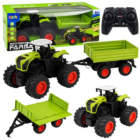 1:16 kaugjuhitav RC-traktor kallurhaagisega