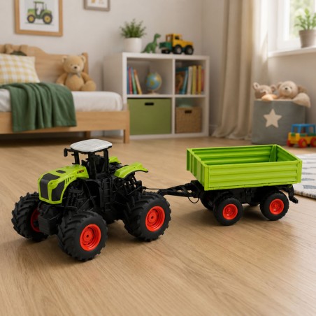 1:16 kaugjuhitav RC-traktor kallurhaagisega