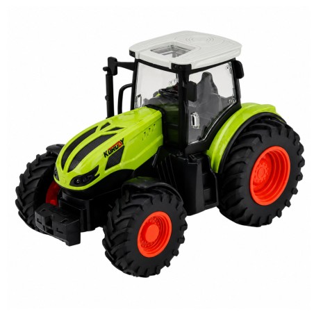 Roheline RC-põllumajandustraktor haagisega 1:24