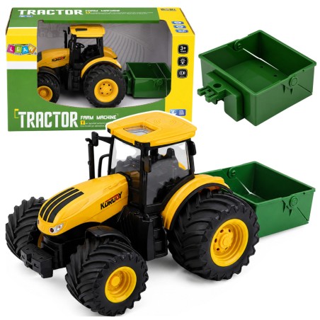 Kollane põllutraktor väetisekülvikuga 1:24 | MIU.ee