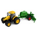 Kollane külvikuga põllutraktor tulede ja helidega 1:24