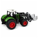 Roheline põllutraktor pallihaaratsiga 1:24