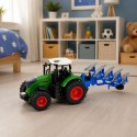 Roheline 1:24 põllutraktor mitmevaolise adraga | MIU.ee