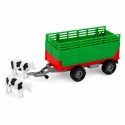Mängutraktor haagisega, 2 lehma, tuled ja helid