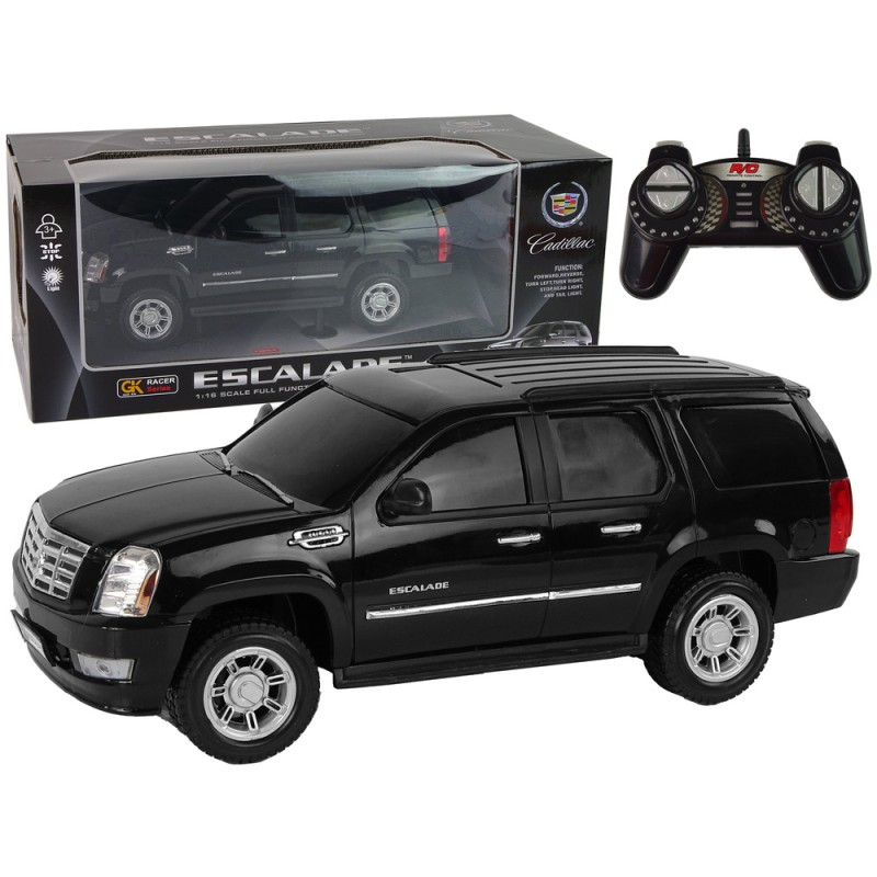 Must kaugjuhitav Cadillac Escalade 1:16