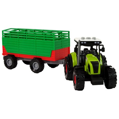 Mängutraktor kahe haagisega ja helidega