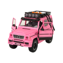 Roosa maastikuauto V12 Turbiin helide ja tuledega