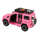 Roosa maastikuauto V12 Turbiin helide ja tuledega