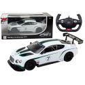 Valge Bentley Continental GT3 kaugjuhitav sportauto 1:14