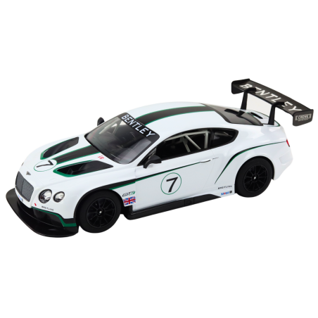 Valge Bentley Continental GT3 kaugjuhitav sportauto 1:14