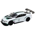 Valge Bentley Continental GT3 kaugjuhitav sportauto 1:14