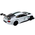 Valge Bentley Continental GT3 kaugjuhitav sportauto 1:14
