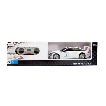 BMW M3 GT2 kaugjuhitav sportauto 1:24 – valge